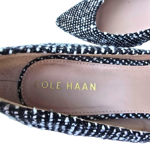 Cole Haan Grand 360 Womens Heels 9B Black & White Textured Fabric JJ4142 - Picture 9 of 9